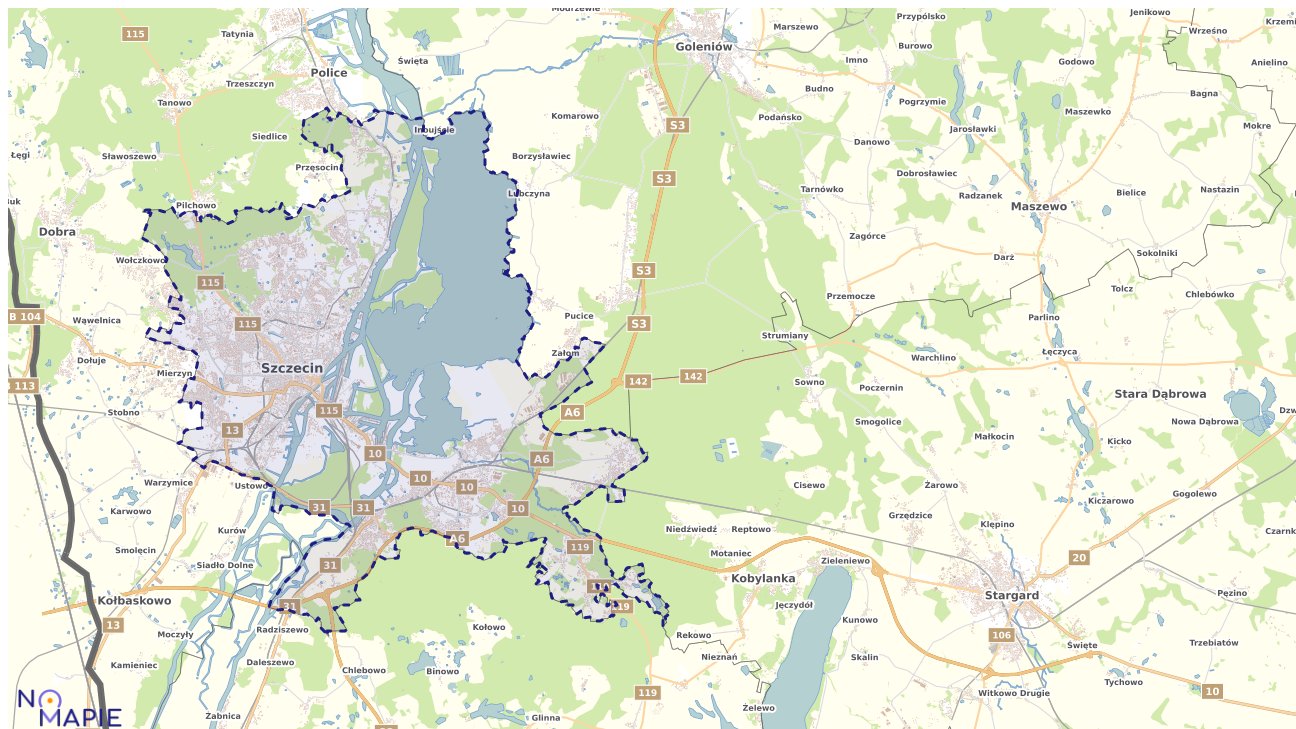 Mapa uzbrojenia terenu Szczecina