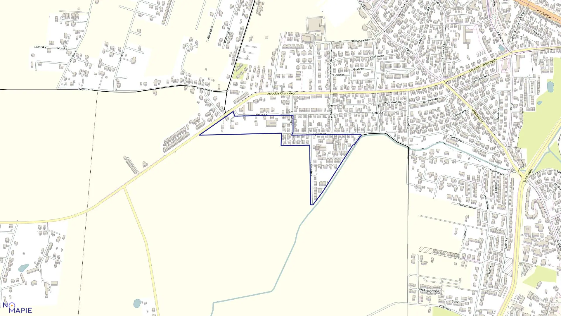 Mapa obrębu Pogodno 119 w mieście Szczecin