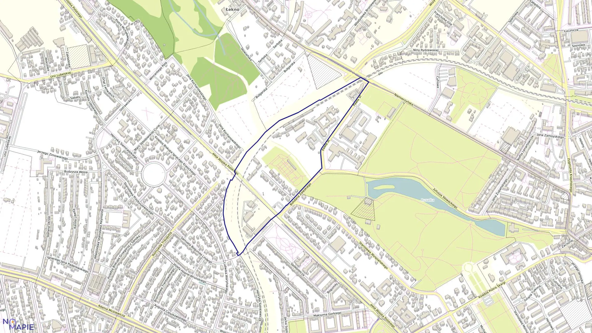 Mapa obrębu Pogodno 138 w mieście Szczecin