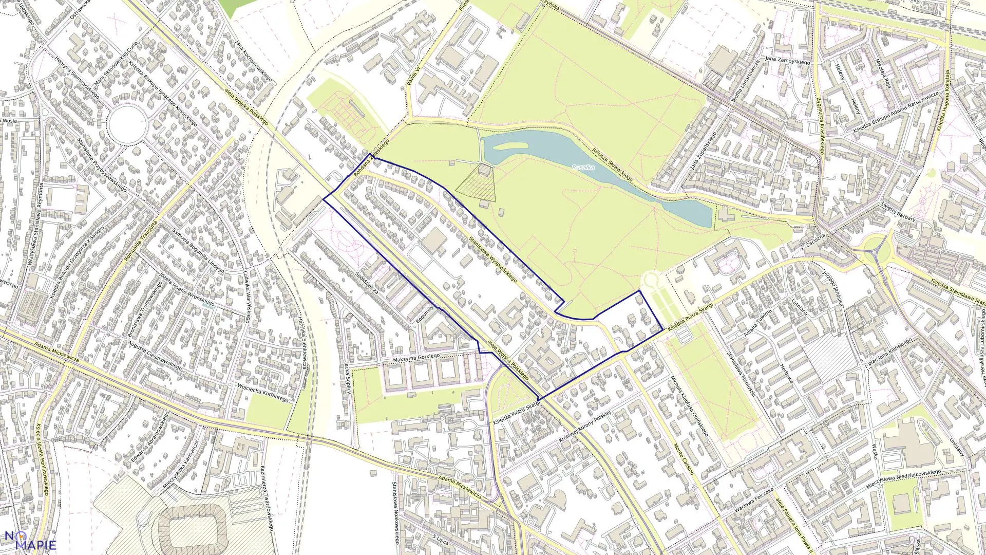 Mapa obrębu Pogodno 140 w mieście Szczecin