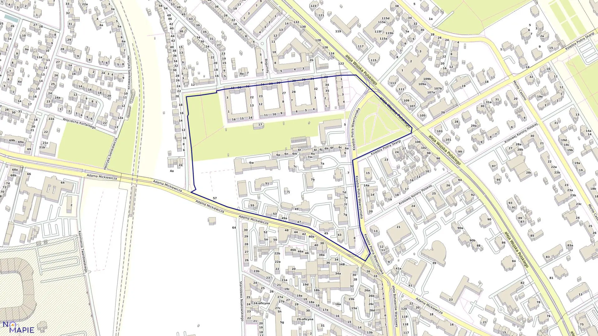 Mapa obrębu Pogodno 147 w mieście Szczecin