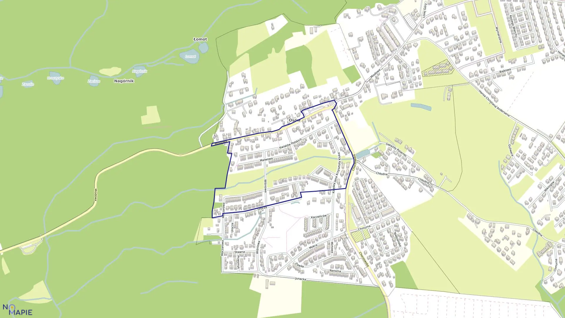 Mapa obrębu Pogodno 15 w mieście Szczecin