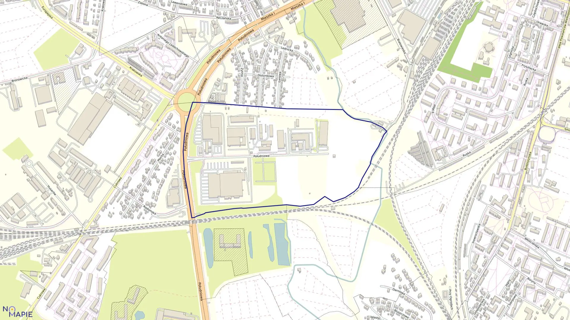 Mapa obrębu Pogodno 151 w mieście Szczecin