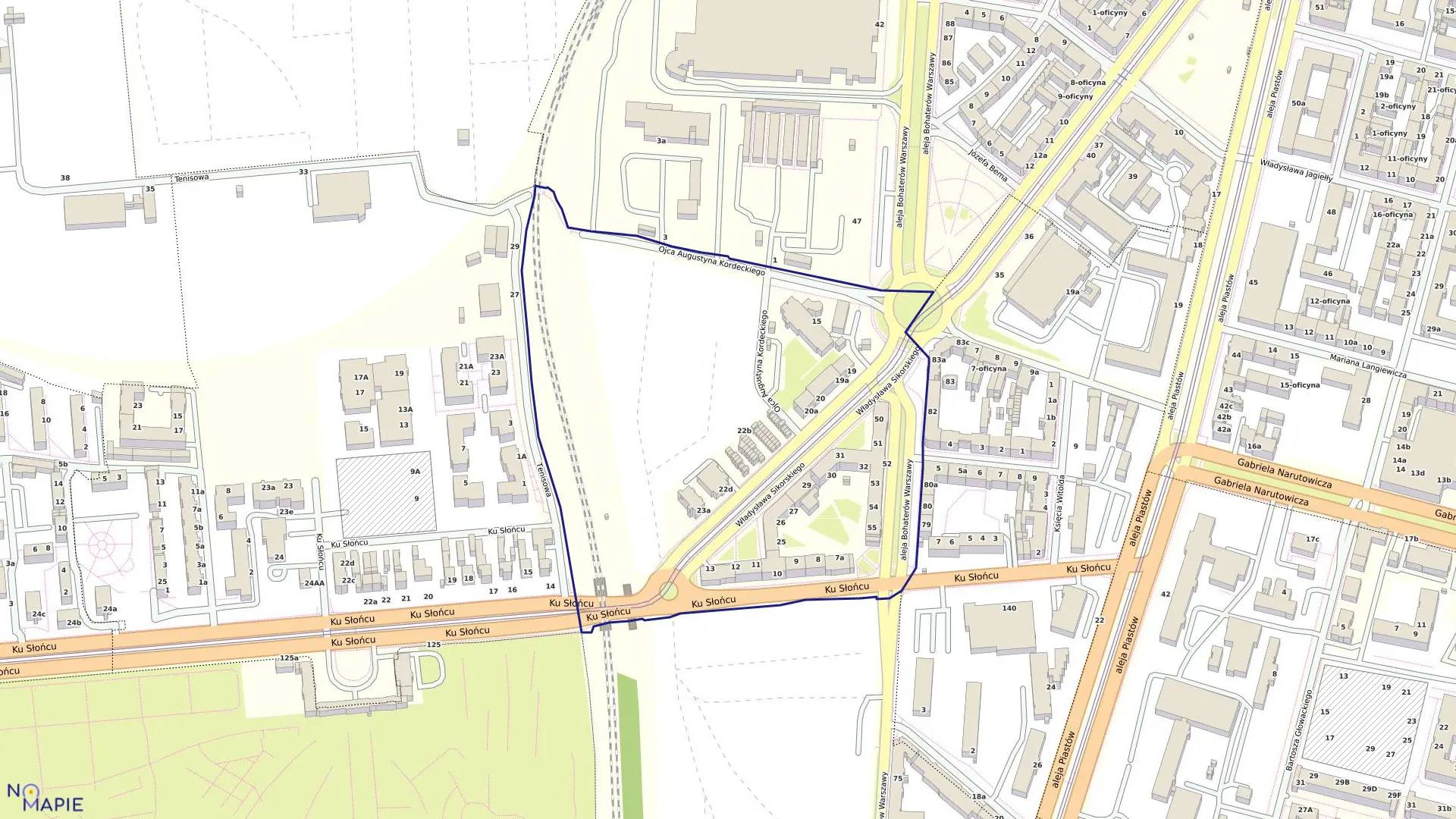 Mapa obrębu Pogodno 155 w mieście Szczecin