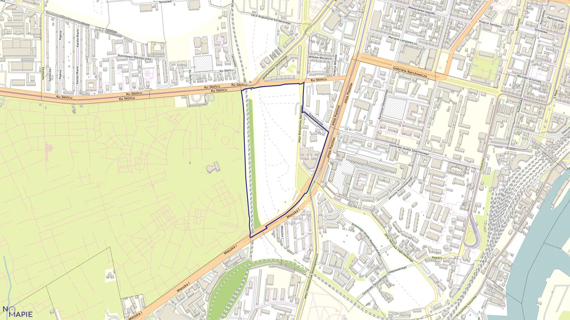 Mapa obrębu Pogodno 156 w mieście Szczecin