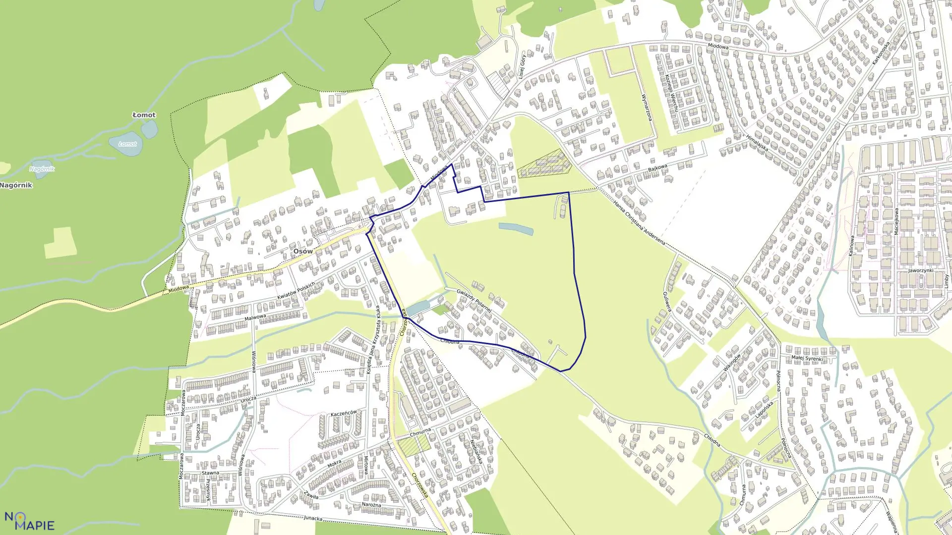 Mapa obrębu Pogodno 16 w mieście Szczecin