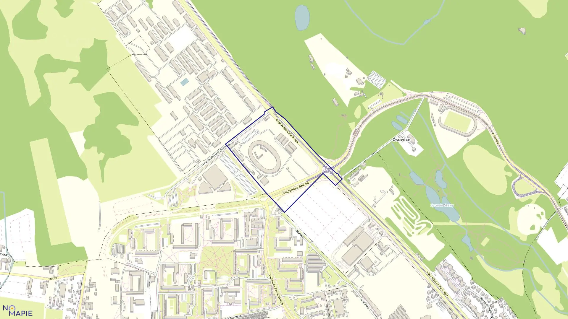 Mapa obrębu Pogodno 28 w mieście Szczecin