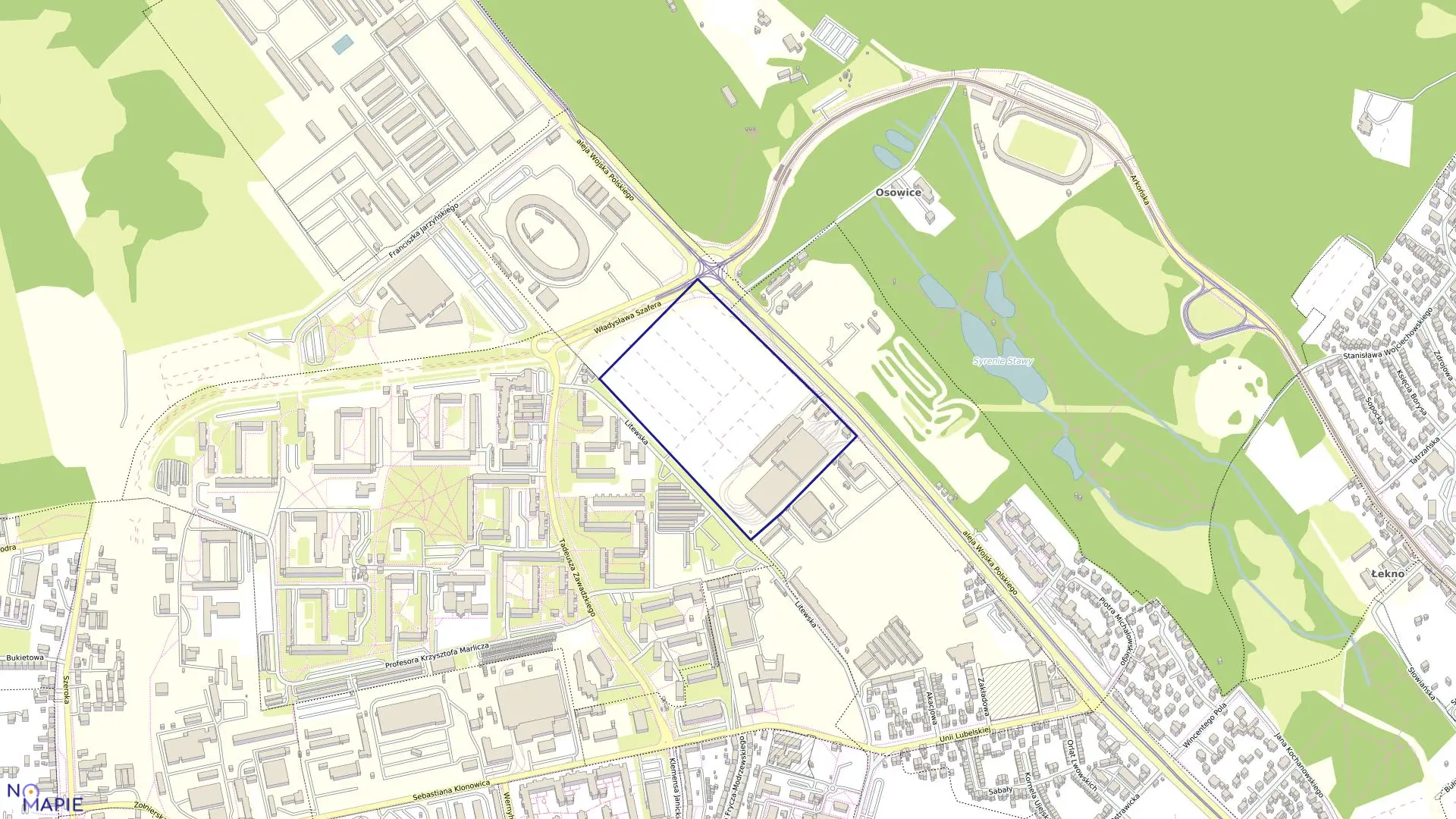 Mapa obrębu Pogodno 29 w mieście Szczecin