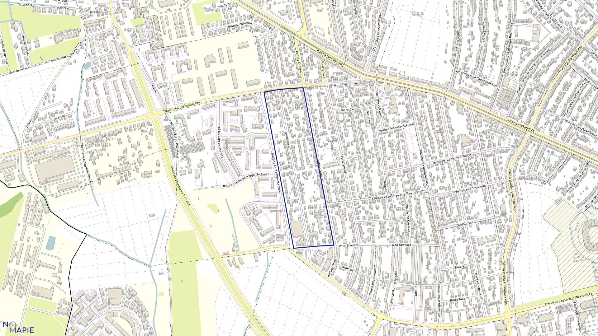 Mapa obrębu Pogodno 75 w mieście Szczecin