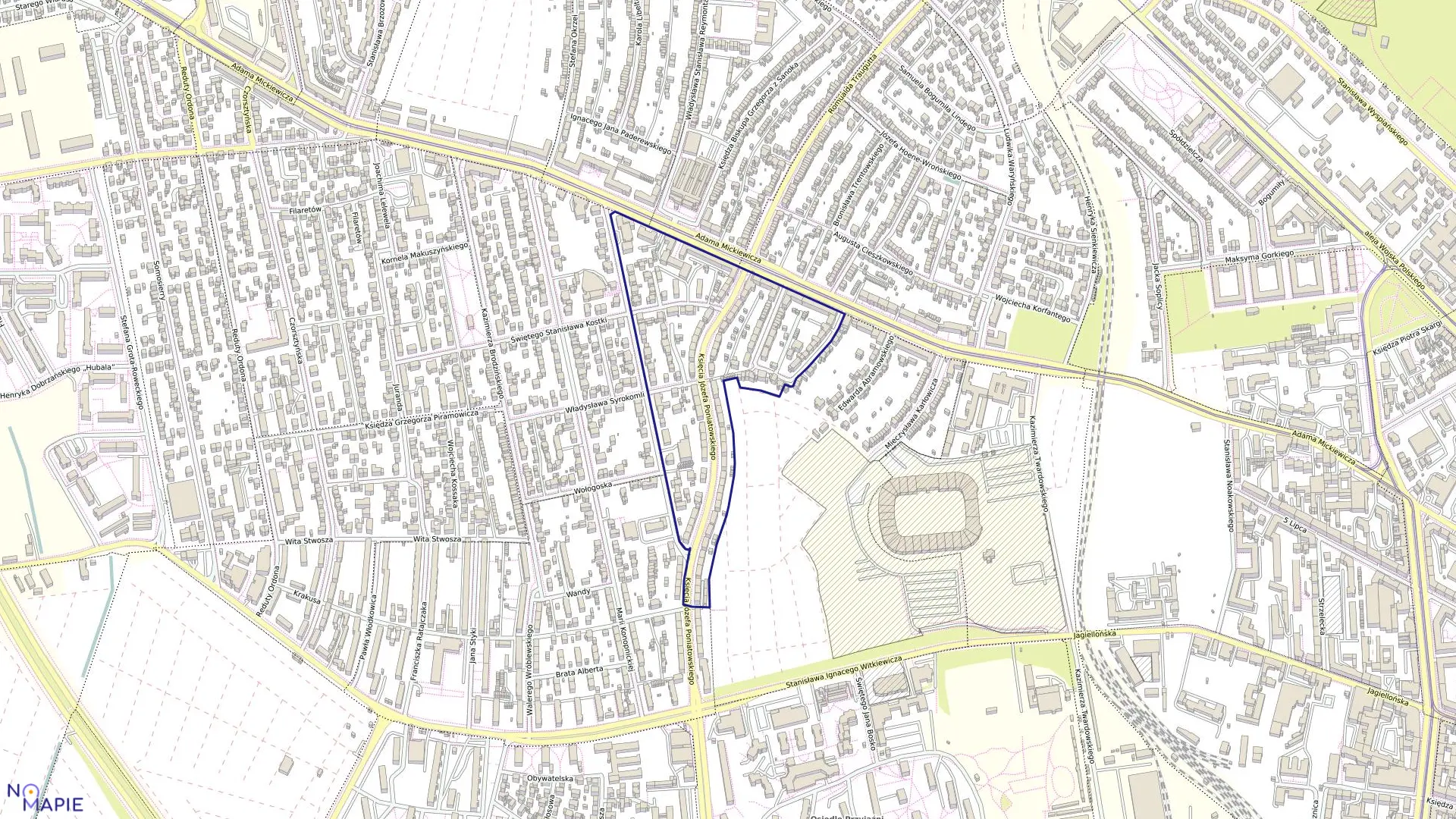 Mapa obrębu Pogodno 78 w mieście Szczecin