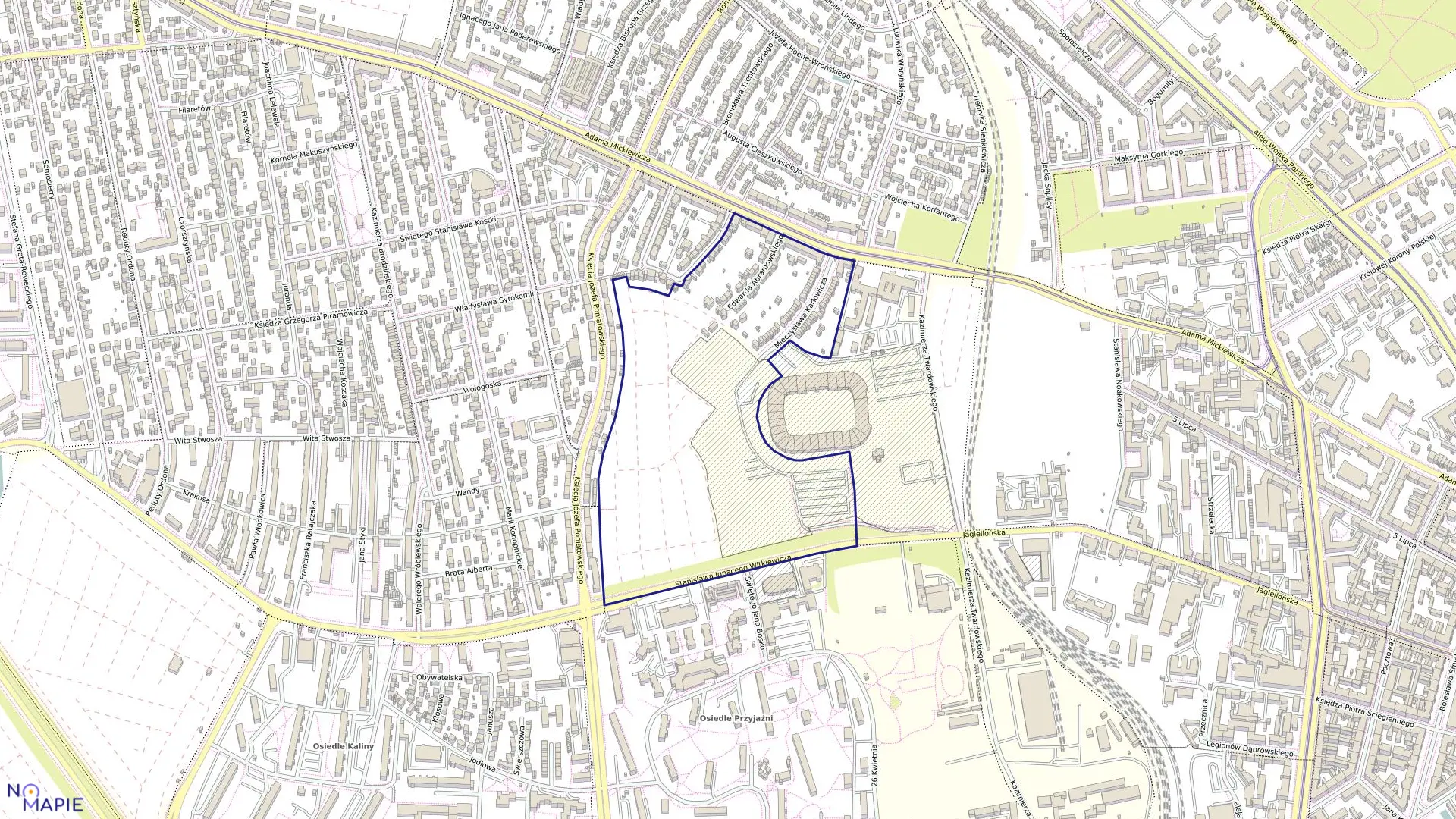 Mapa obrębu Pogodno 81 w mieście Szczecin