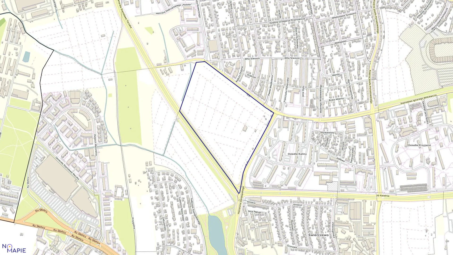 Mapa obrębu Pogodno 85 w mieście Szczecin