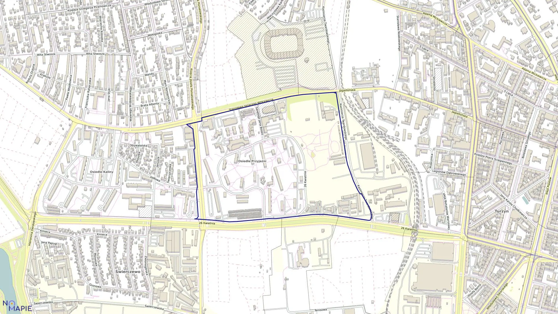 Mapa obrębu Pogodno 89 w mieście Szczecin