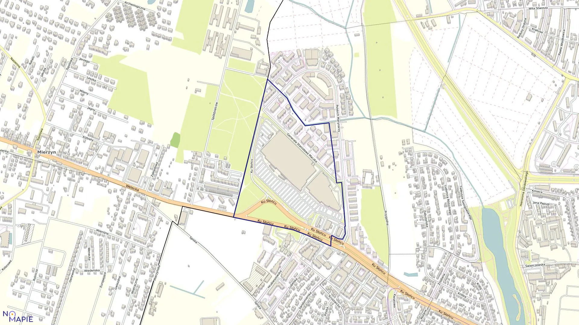 Mapa obrębu Pogodno 91 w mieście Szczecin