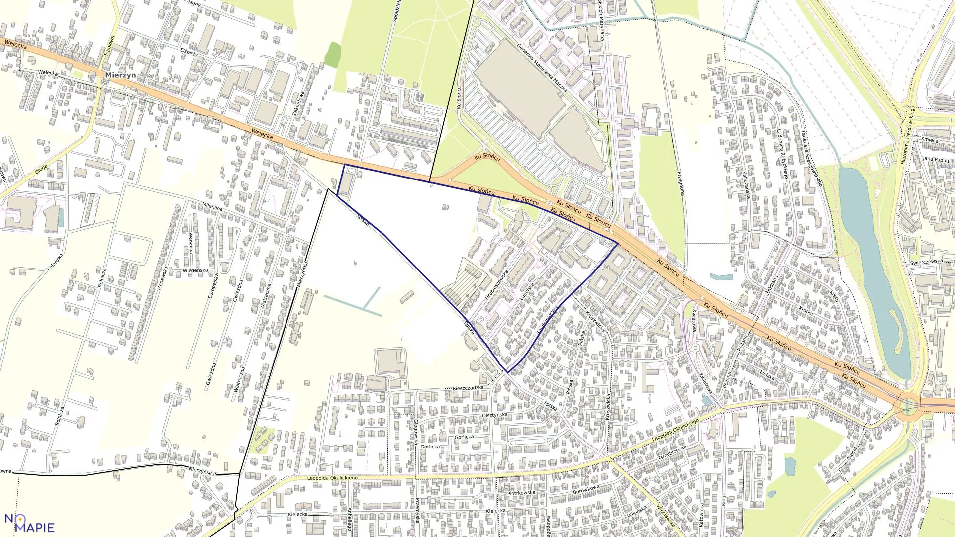 Mapa obrębu Pogodno 92 w mieście Szczecin