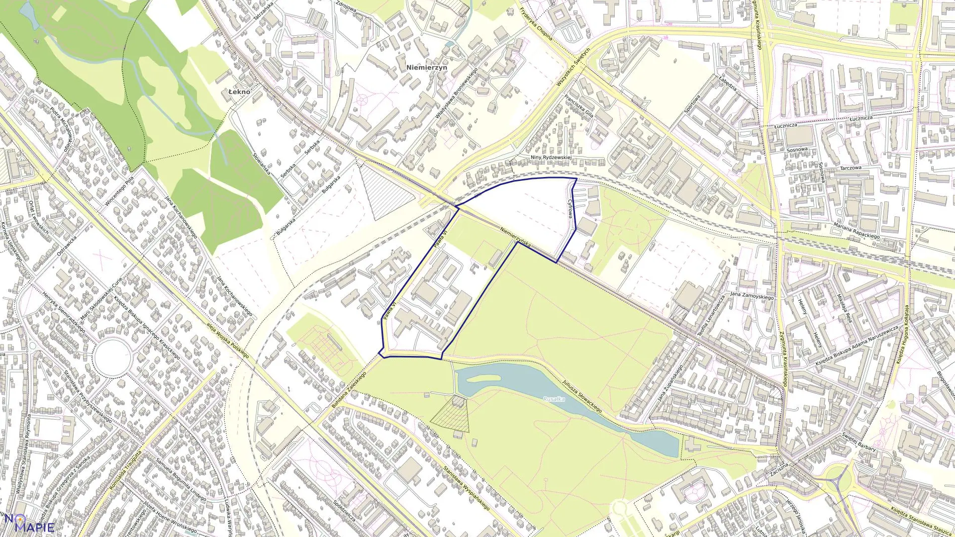 Mapa obrębu Śródmieście 1 w mieście Szczecin