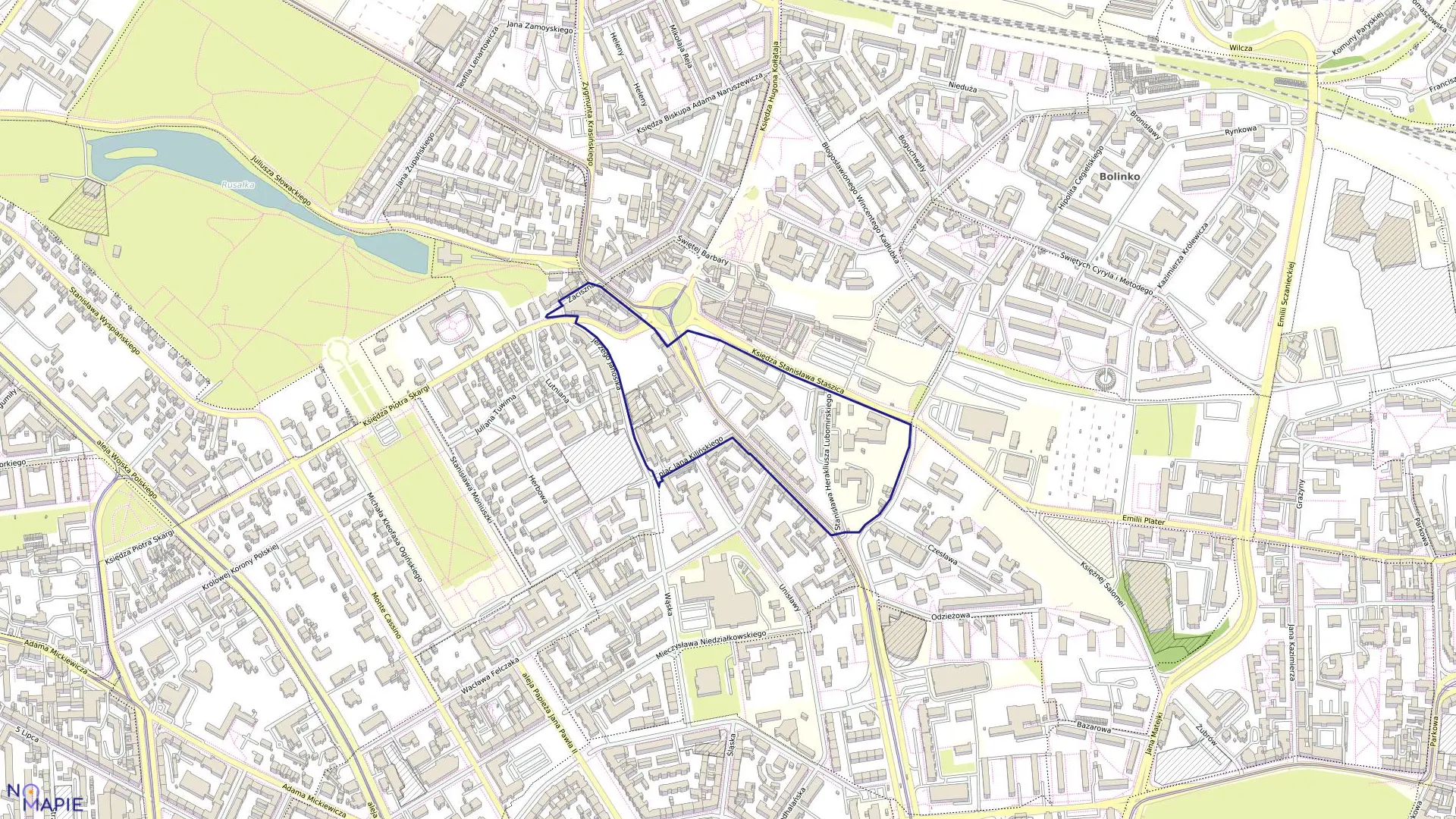 Mapa obrębu Śródmieście 11 w mieście Szczecin