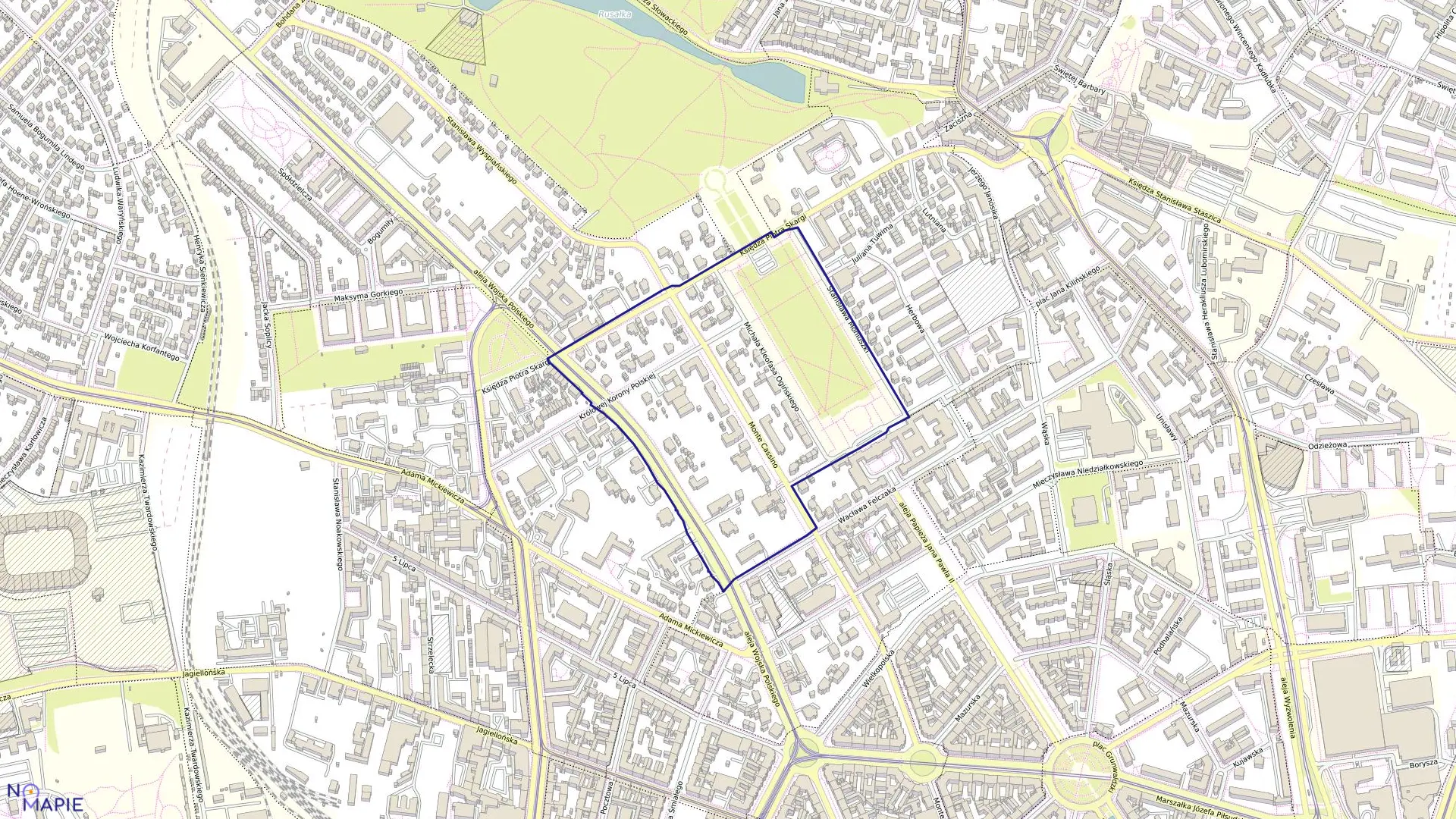 Mapa obrębu Śródmieście 21 w mieście Szczecin