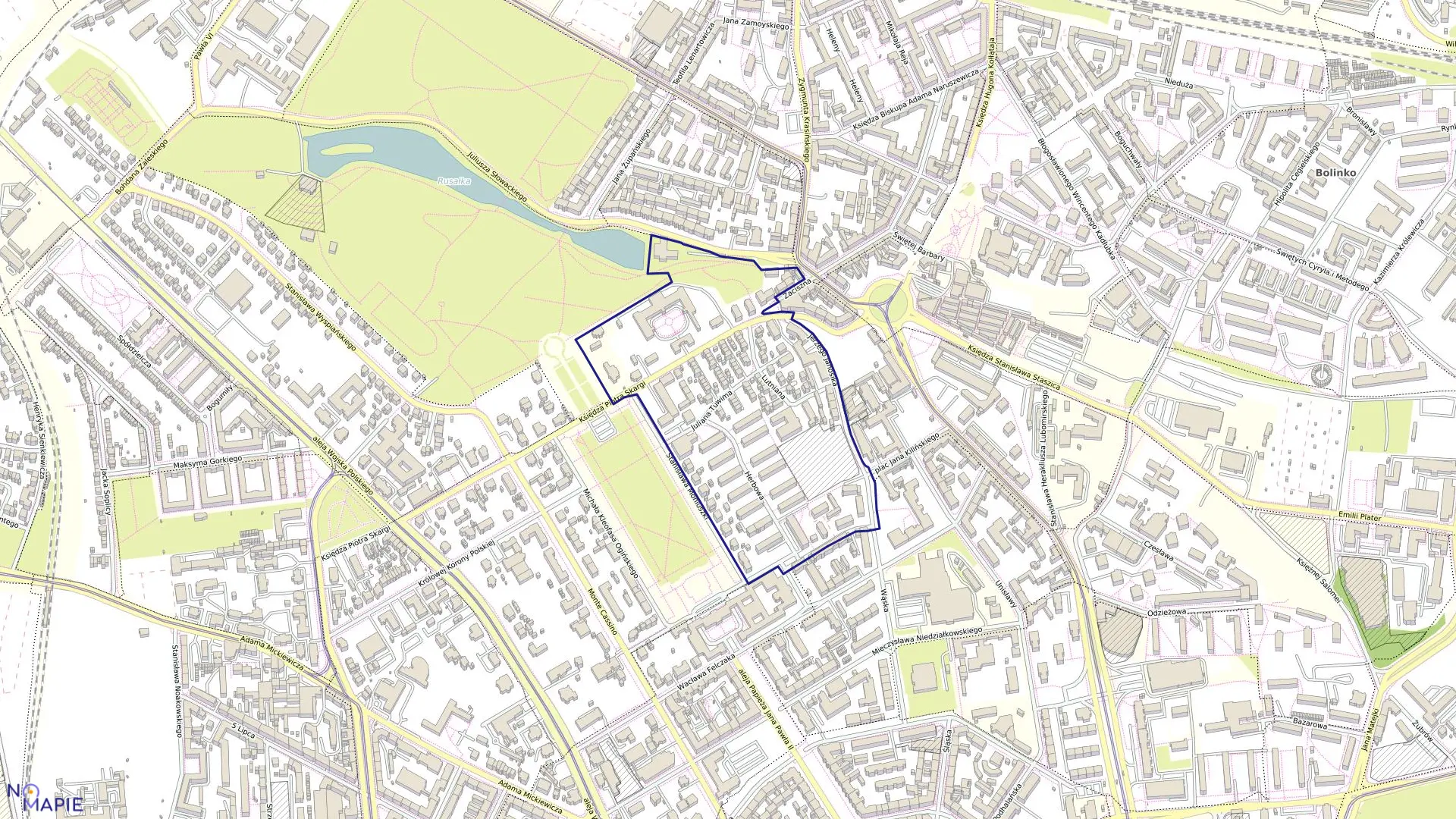 Mapa obrębu Śródmieście 22 w mieście Szczecin