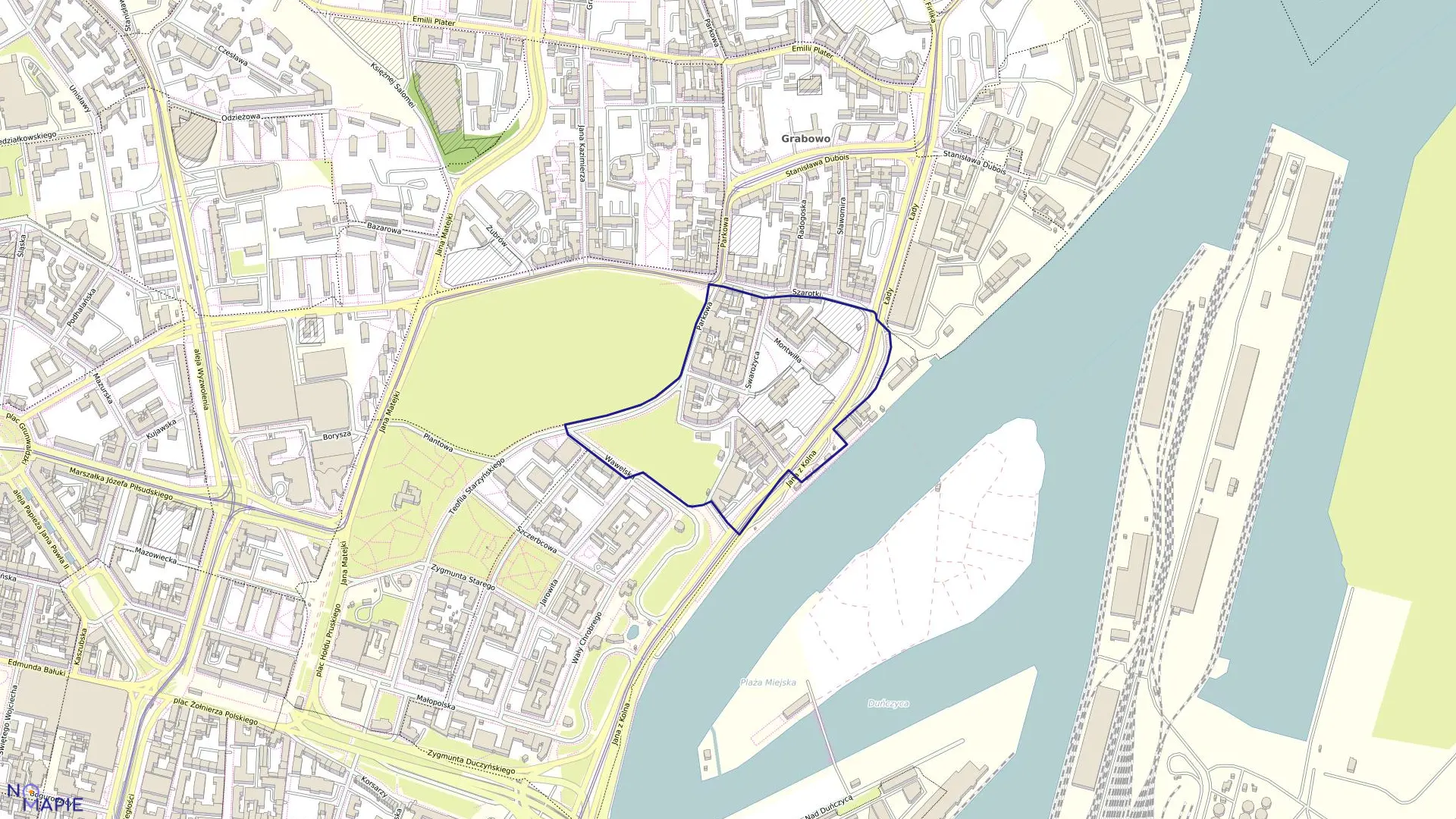 Mapa obrębu Śródmieście 28 w mieście Szczecin