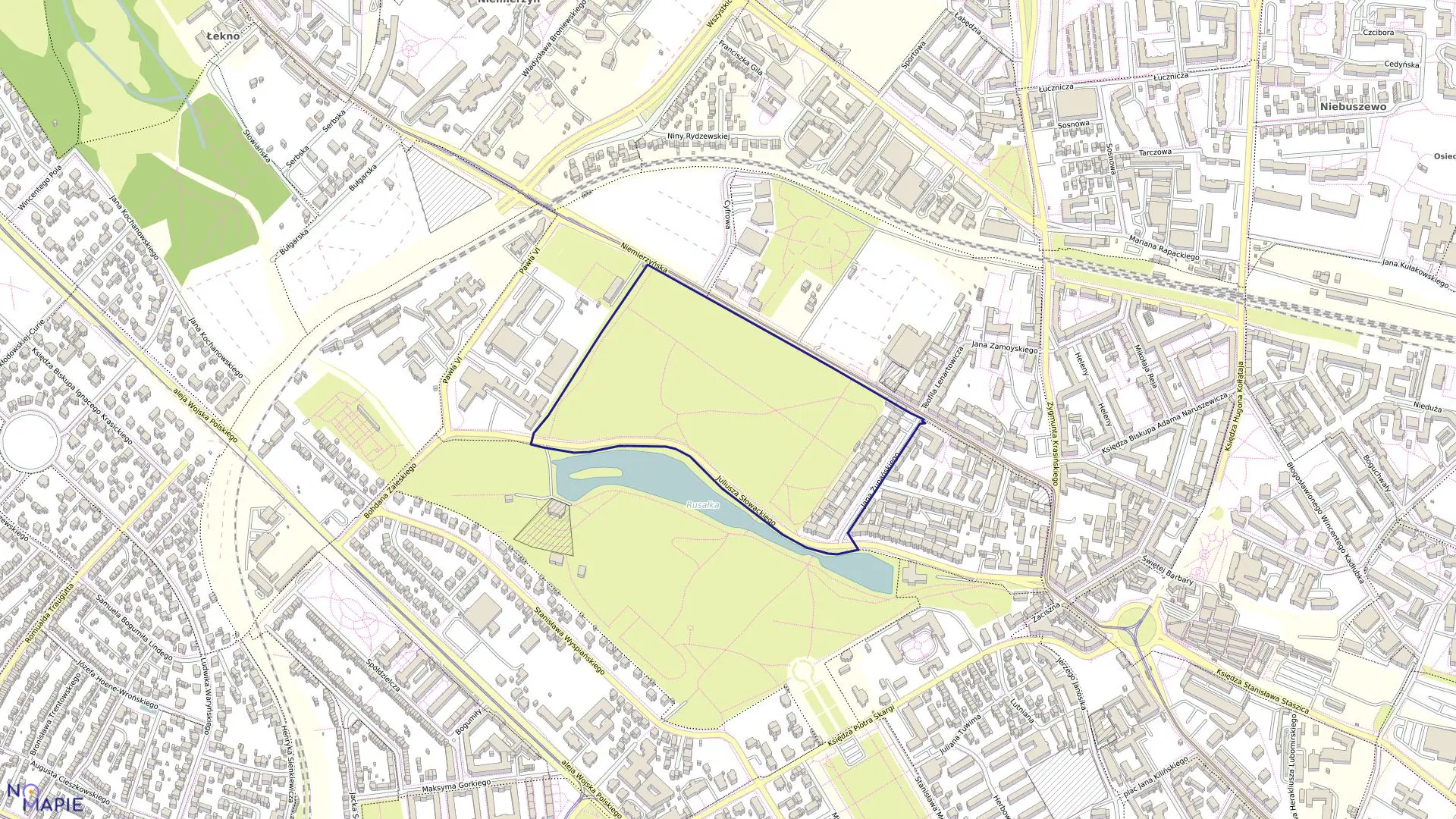 Mapa obrębu Śródmieście 3 w mieście Szczecin